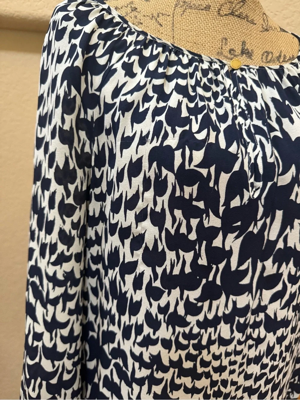 Tory Burch Printed Scoop Neck Blouse
